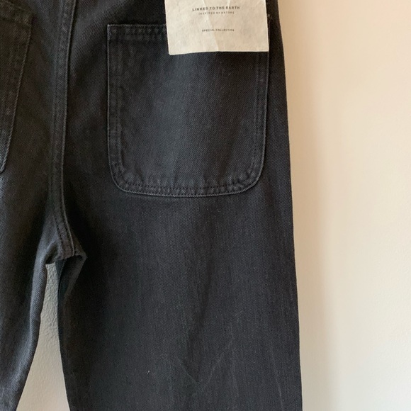 Zara Wide Leg High Rise Baggy Black Jeans - Picture 12 of 16
